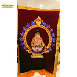 Sri Ayyappa Velvet Curtain(5x7 FEET)